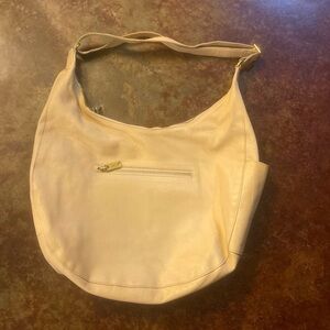 Sseko Soft Supple Cream/Tan Colored Leather HOBO Style Handbag